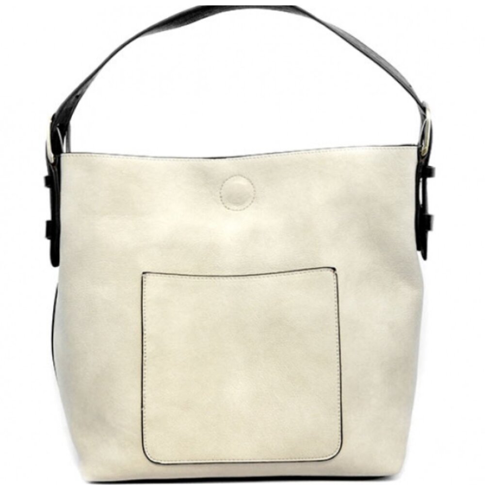 NWT Susan Joy Classic Hobo Bag with Extra Crossbody Stone Vegan Leather